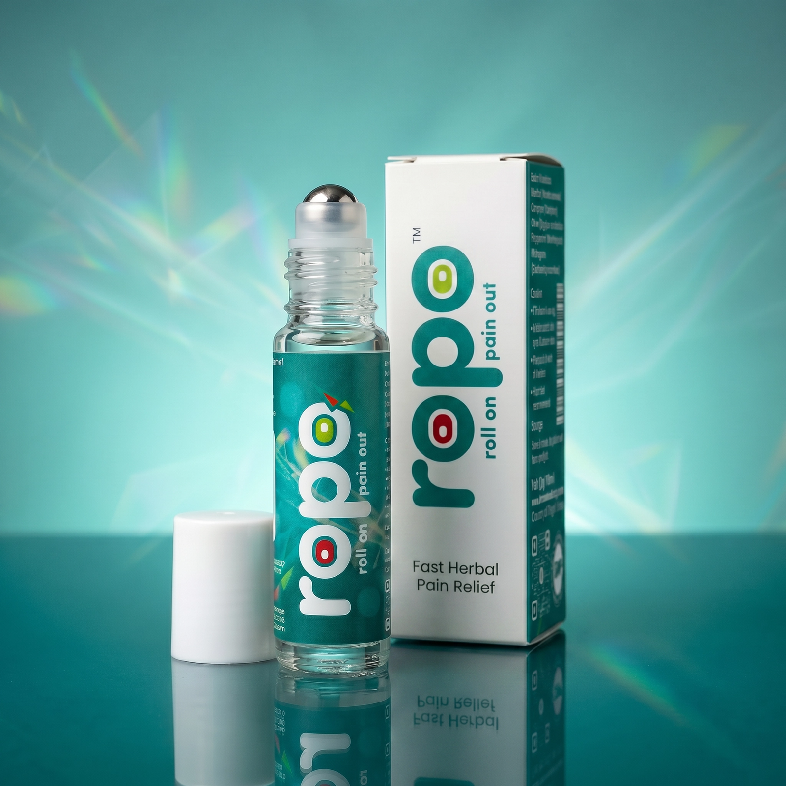 ROPO roll-on bottle and product packaging